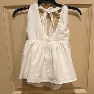 Peppermayo White Halter Top